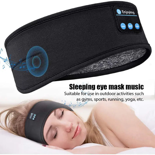 Bluetooth Sports Headband with Earbuds and Eye Mask